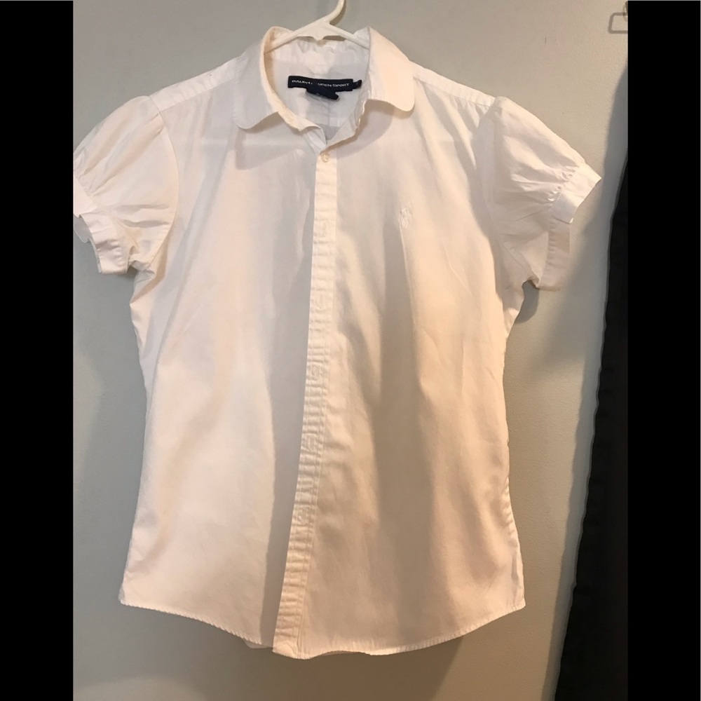 White Ralph Lauren Sport short sleeve blouse